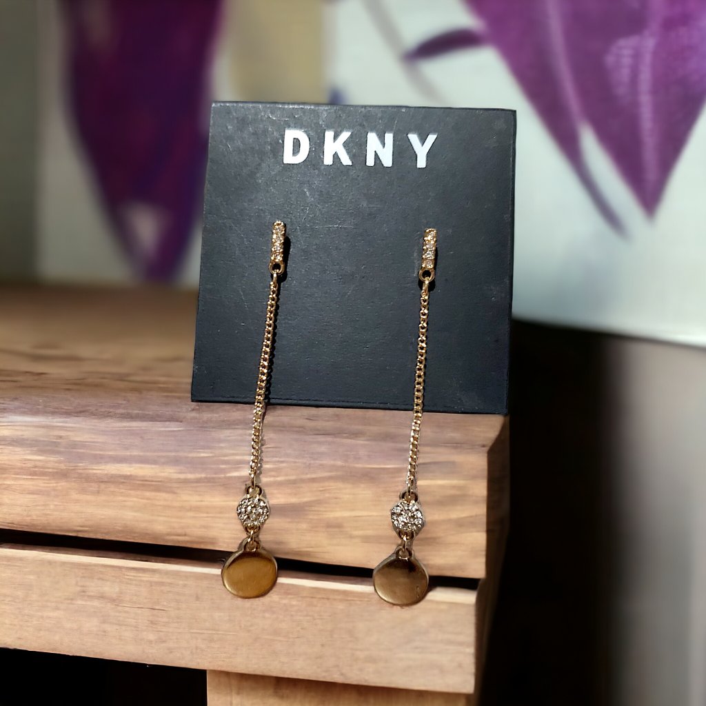 Dkny Rhinestone Pendant Earrings 19$